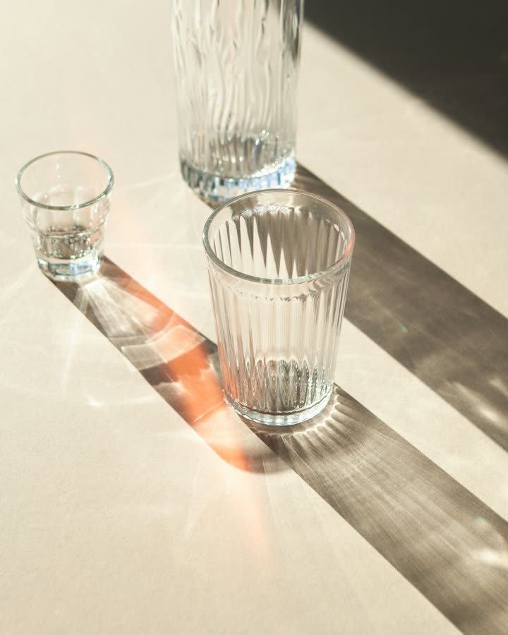 Ribbed Glass Set