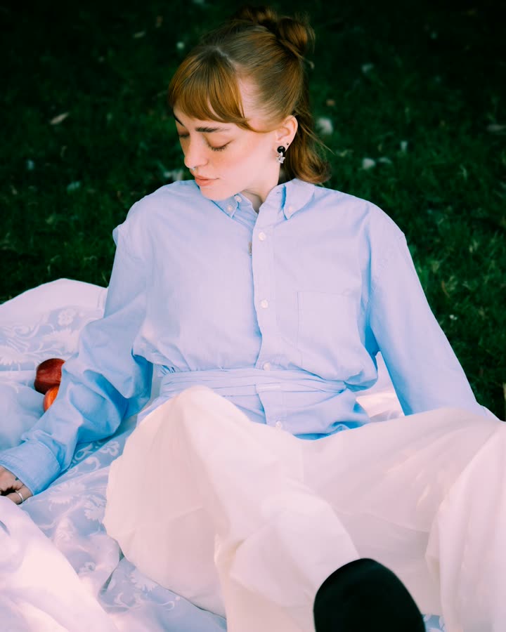 Women's Light Blue Oxford Shirt