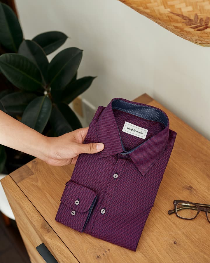 Men's Plum Dress Shirt