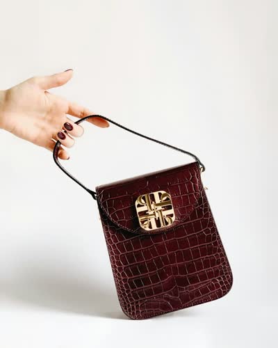 Women's Burgundy Croc Bag