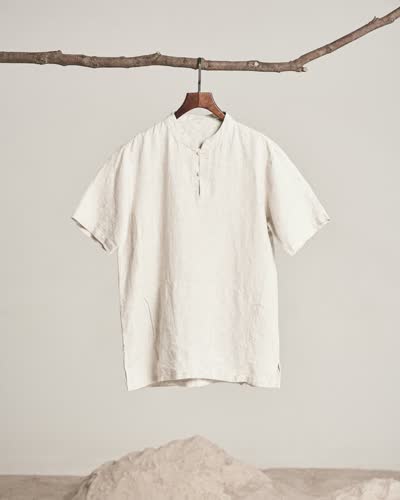Women's Short Sleeve Linen Shirt