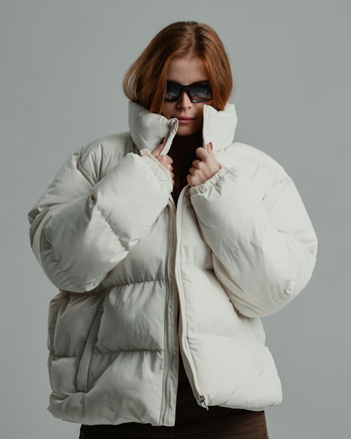 Women's White Puffer Jacket